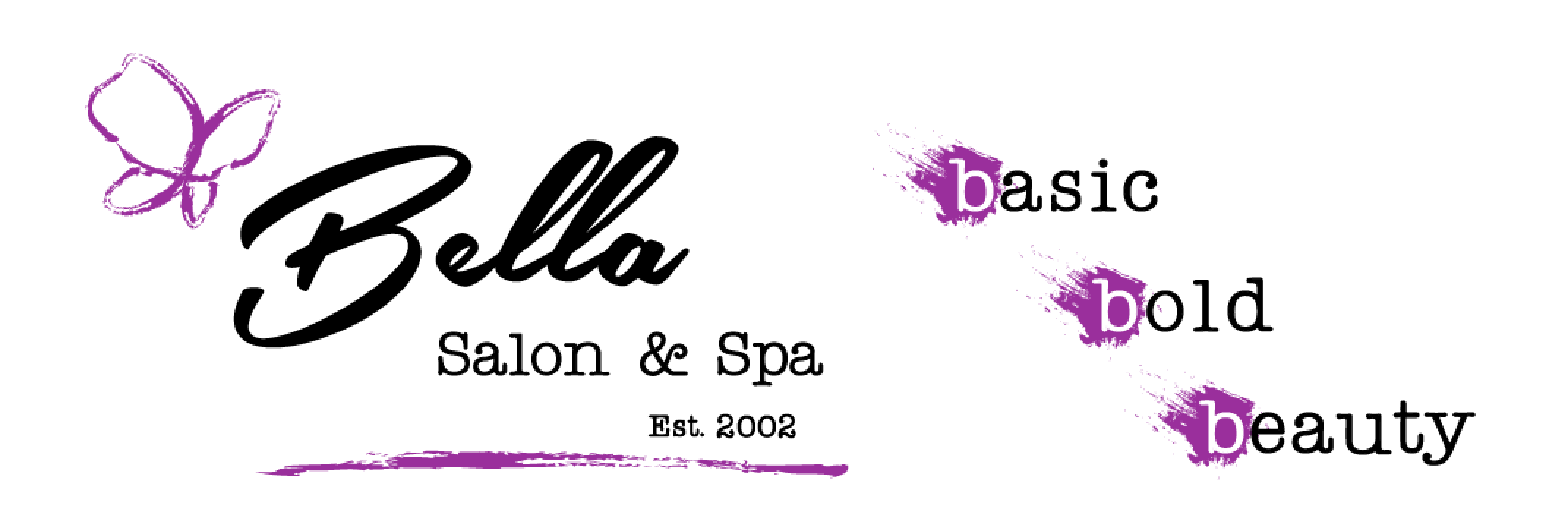 Bella logo with basic bold beauty